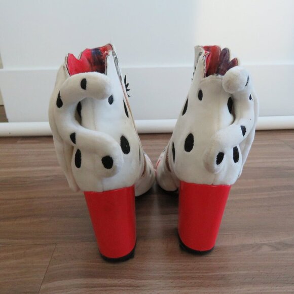 IRREGULAR CHOICE Dalmatian Pooch Perfect High Heel Boots Whimsy - Size US 5.5 - Picture 11 of 16